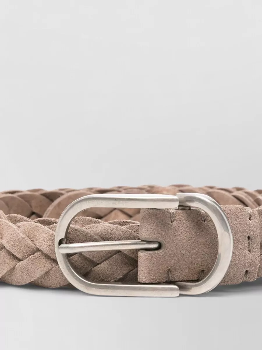 Brunello Cucinelli Adjustable Braided Leather Belt