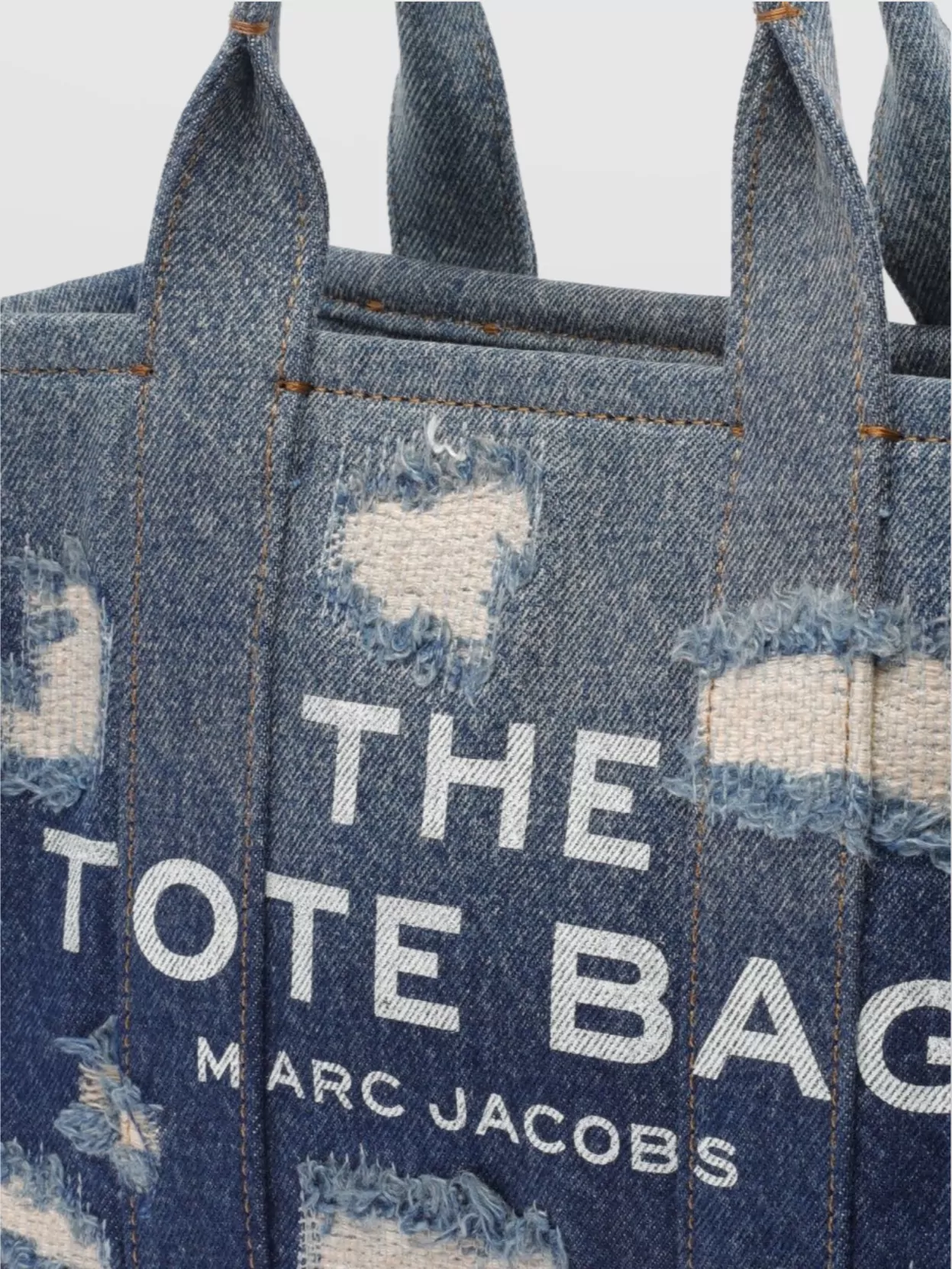 Marc Jacobs Distressed Small Tote Bag With Side Pocket