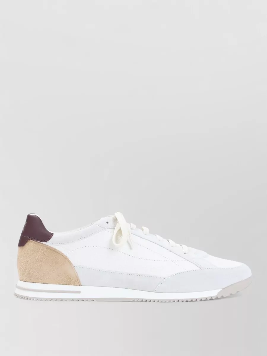 Brunello Cucinelli Sneaker Low Top Contrasting Heel Panel