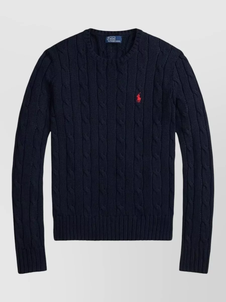 Polo Ralph Lauren Cable-knit slim-fit cotton crew-neck jumper