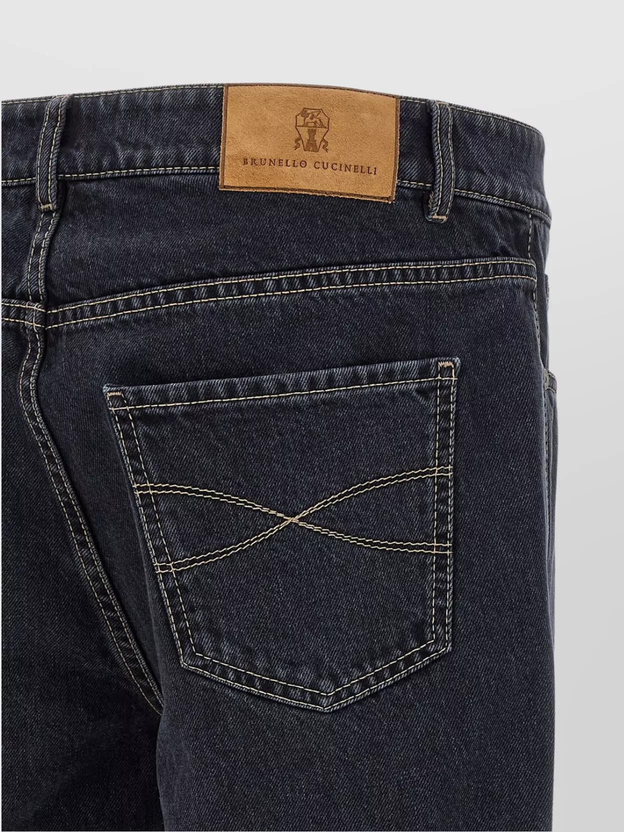 Brunello Cucinelli Dyed Jeans With Back Pocket And Belt Loops