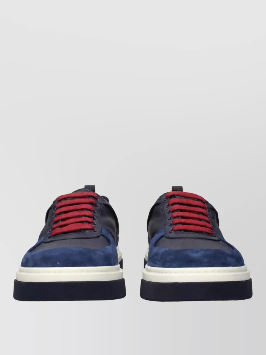 Ferragamo Leather Lace-Up Sneakers