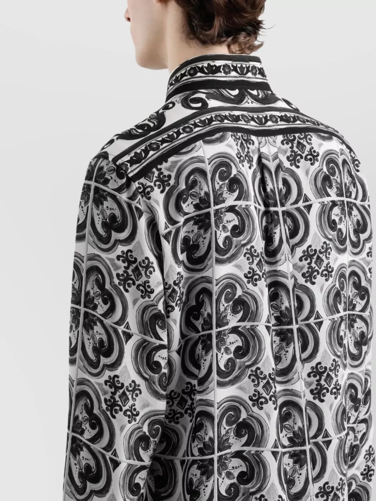 Dolce&Gabbana Majolica Print Silk Shirt