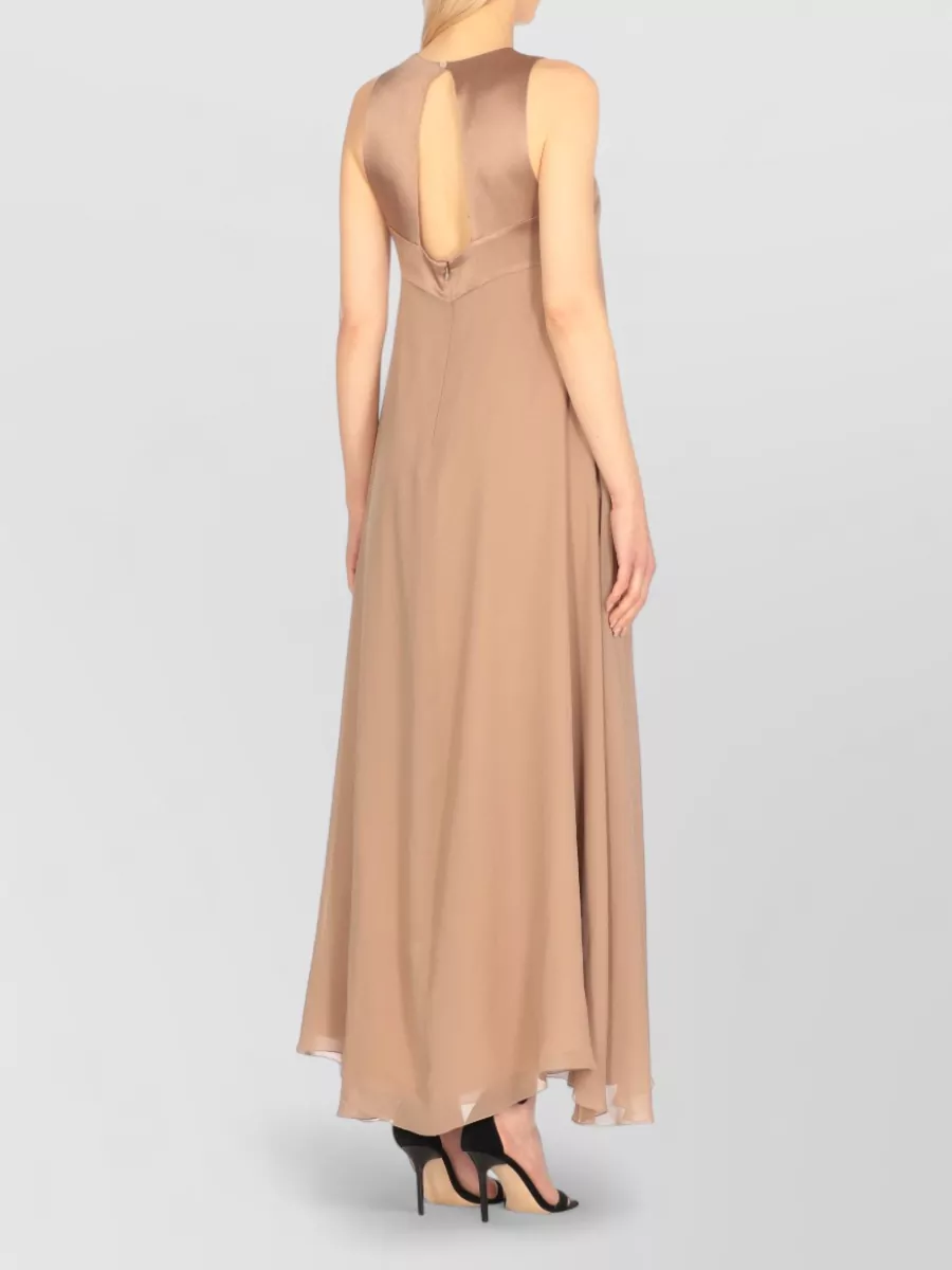 Antonelli Firenze Silk Sleeveless Crewneck Maxi Dress