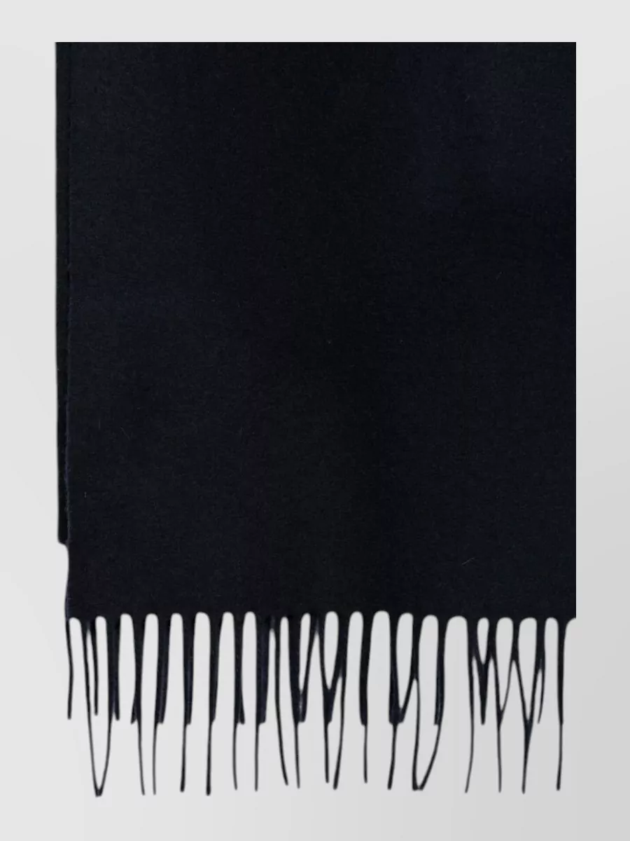 Closed wool felted fringed scarf