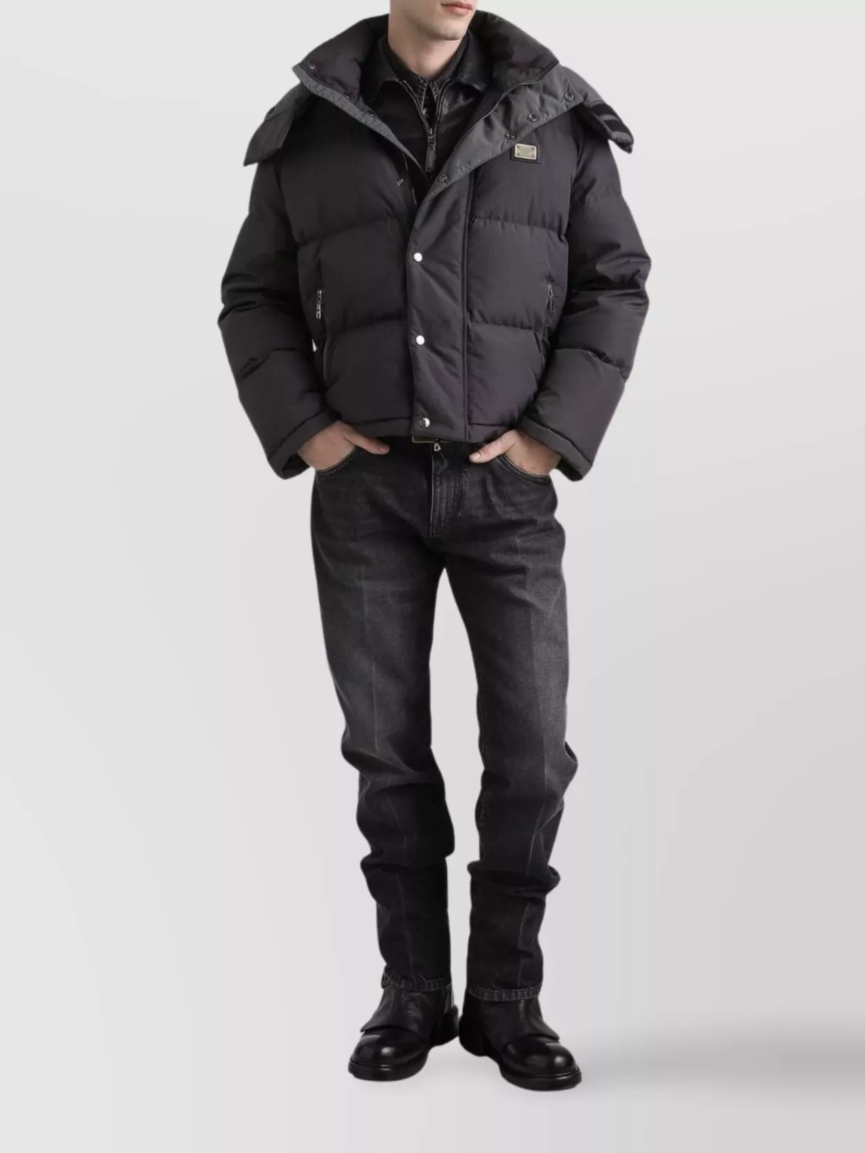 Dolce&Gabbana Denim Texture Long Sleeves Point Collar Shirt