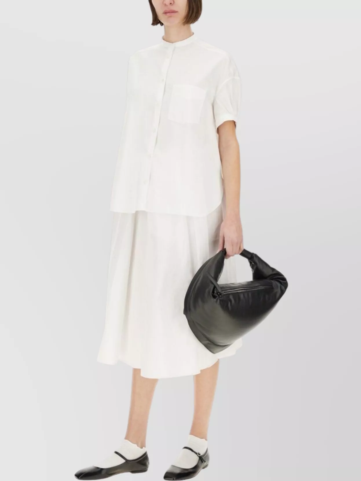 Aspesi Flared Midi Cotton Skirt