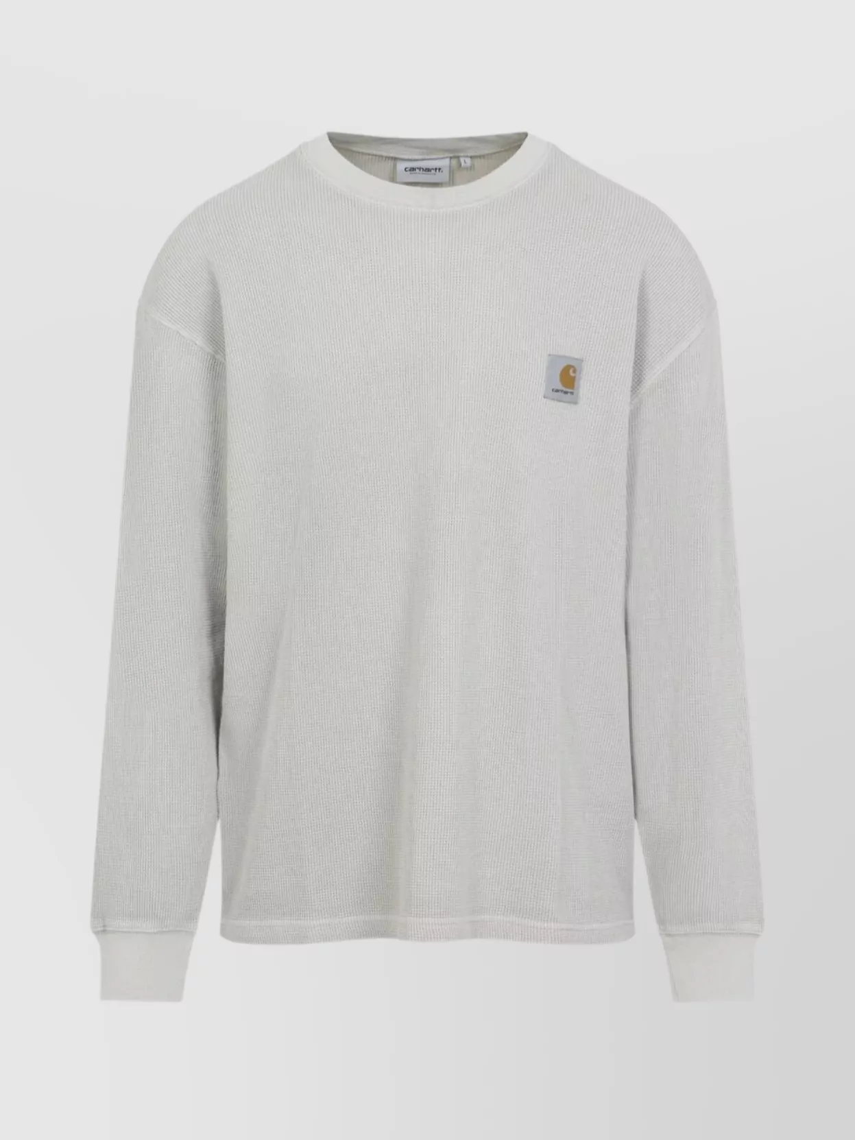 Carhartt Wip Fleur De Sel White Cotton Long Sleeves Vista T-shirt In Gray