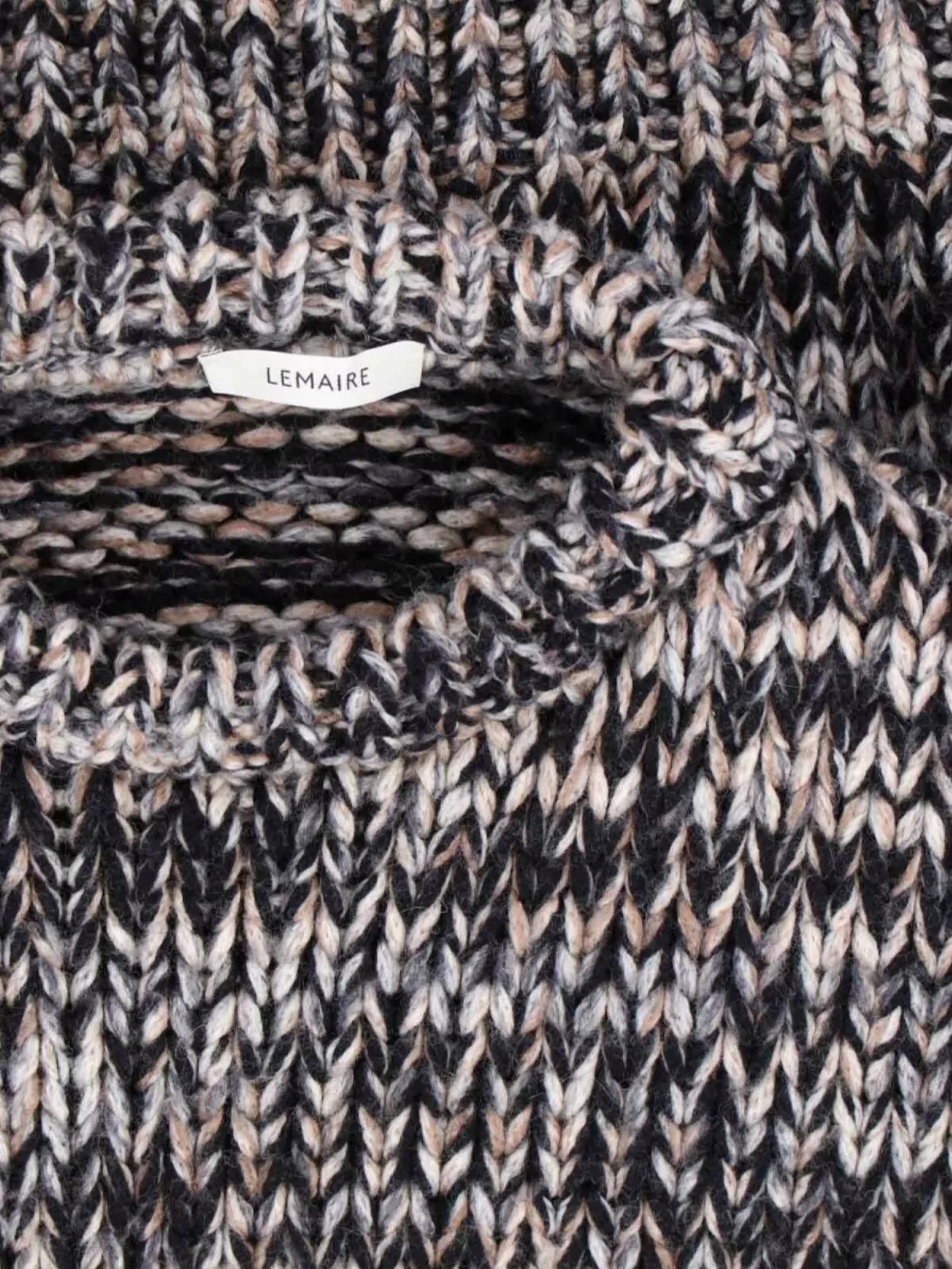Lemaire Chunky Knit Crewneck Sweater With Ribbed Cuffs