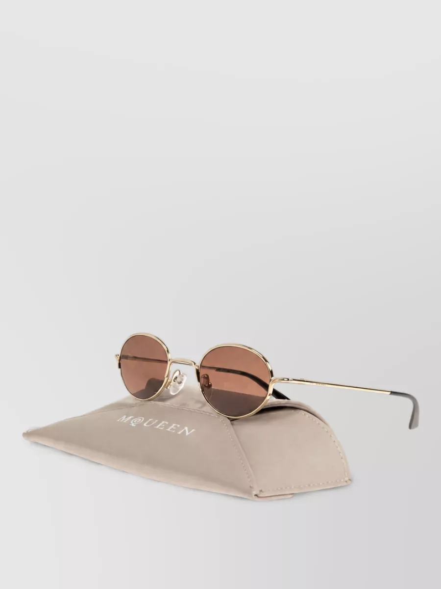 Alexander McQueen metal round-frame sunglasses