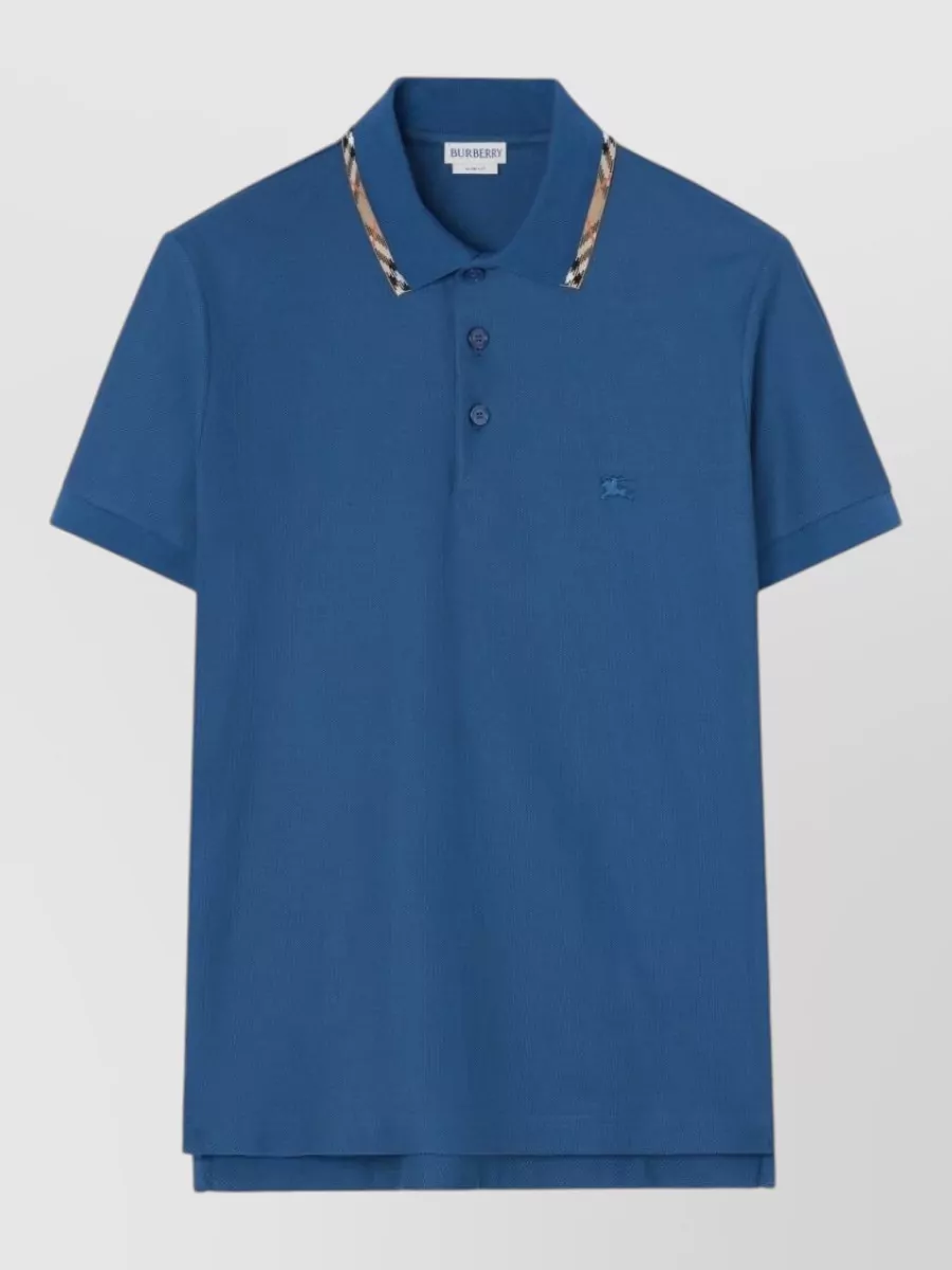 Burberry cotton slim-fit short-sleeve polo shirt
