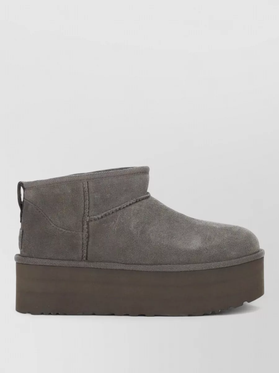 Ugg Leather Classic Ultra Mini Platform Slippers