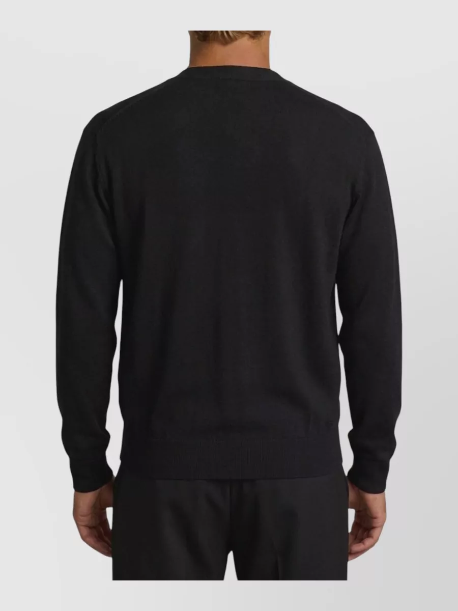 Lemaire Ribbed Asymmetric V-Neck Cardigan