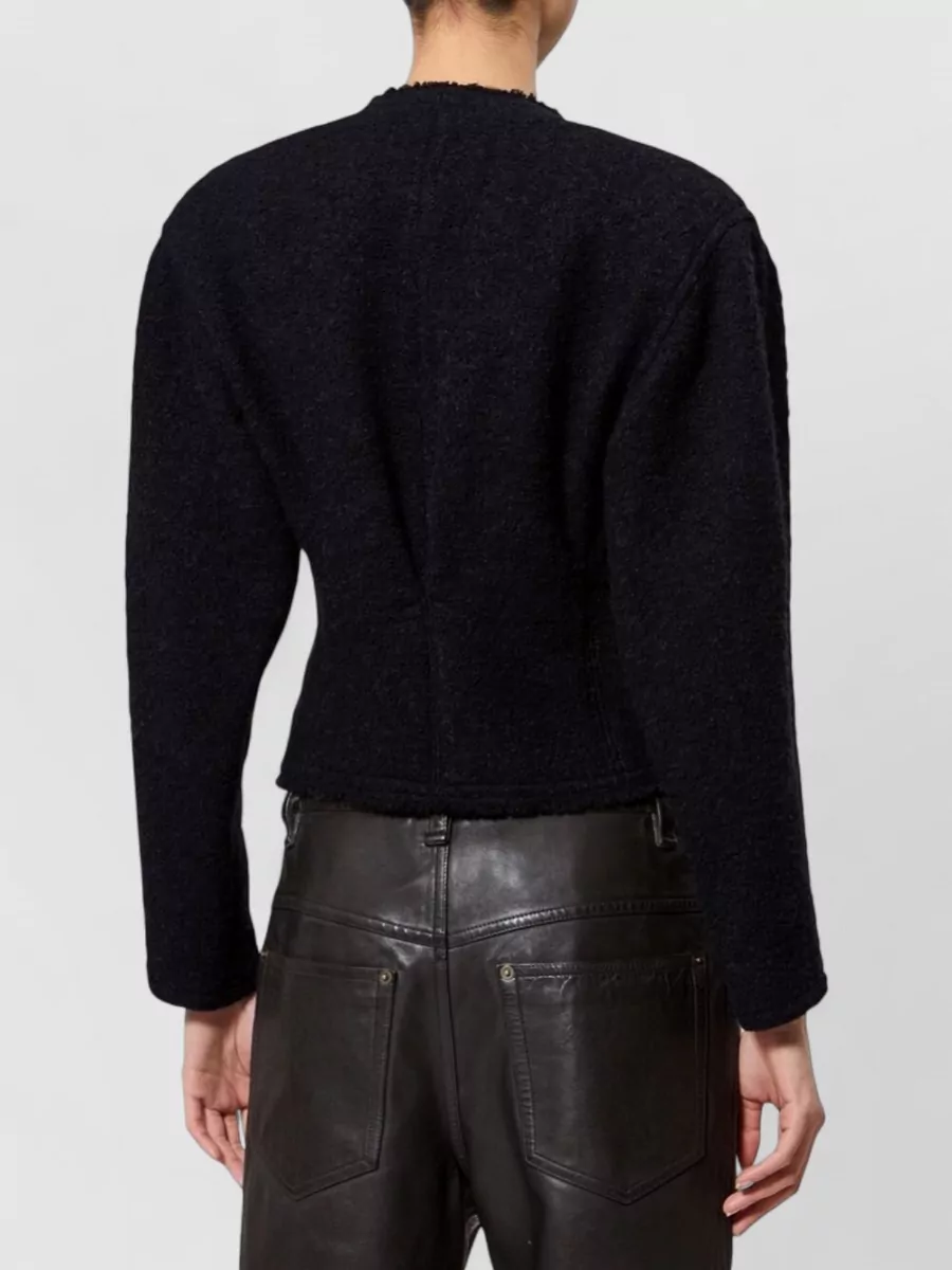 Isabel Marant Bouclé Asymmetric Single-Breasted Coat