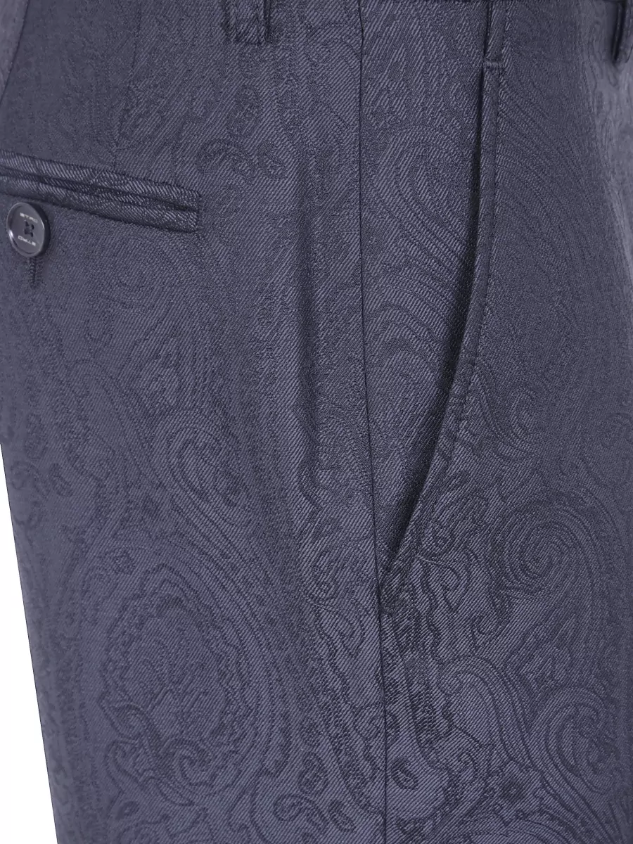 Etro Wool Straight-Leg Suit Trousers