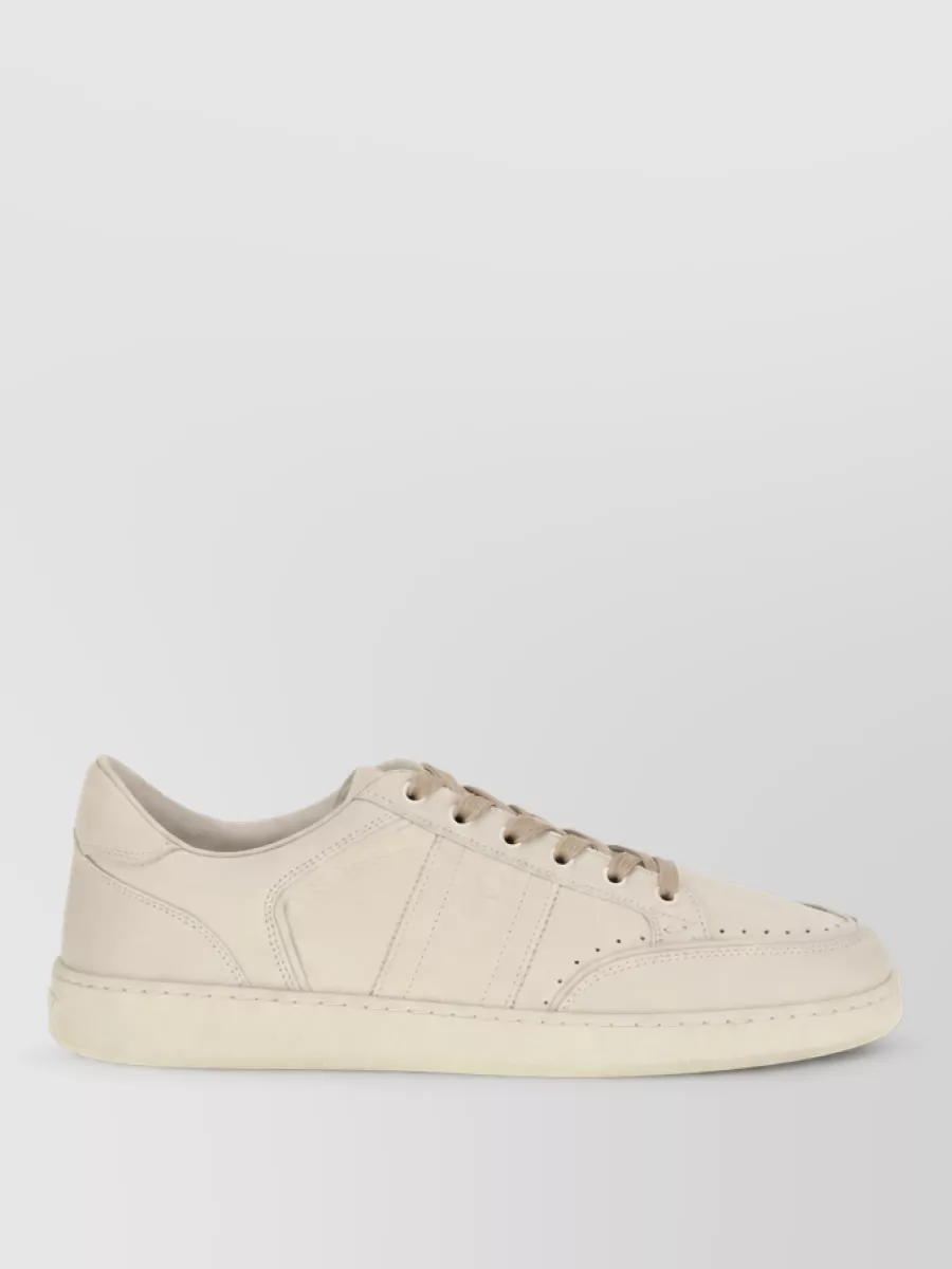 Ferragamo Leather Lace-Up Sneakers