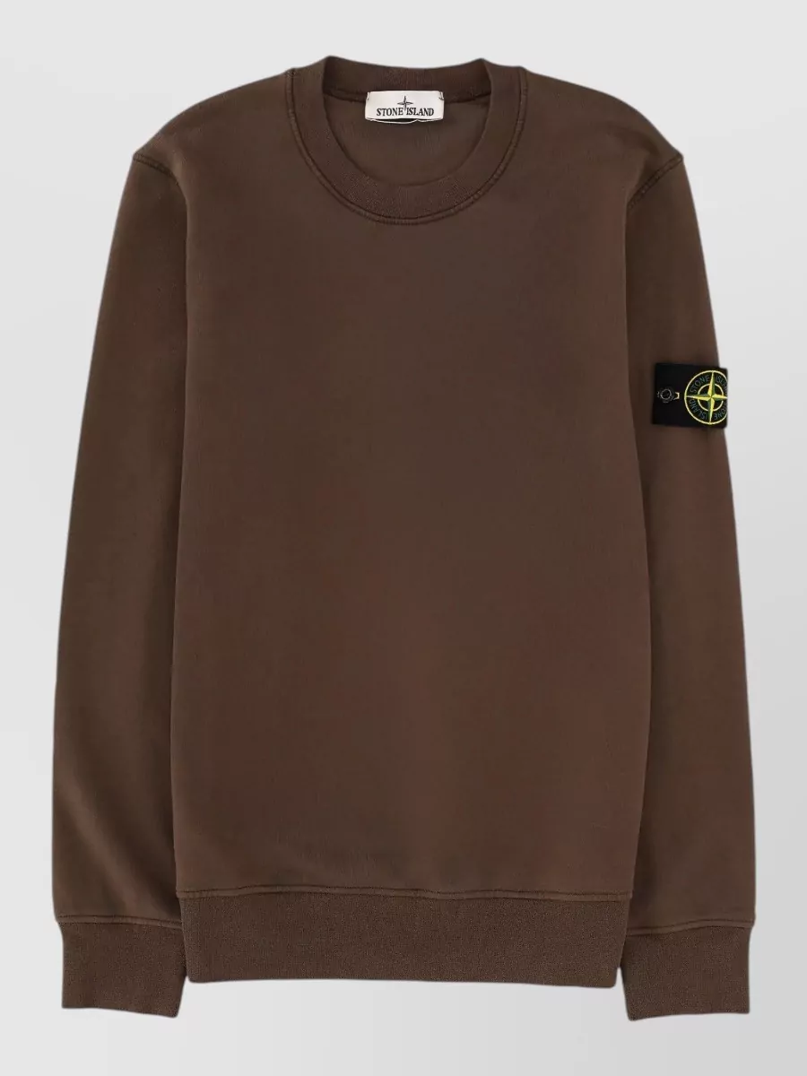 Stone Island Sweatshirt Ribbed Cuffs Bottom Band
