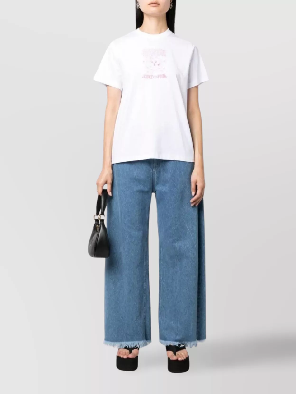 Ganni Bunny Print Crew Neck T-Shirt