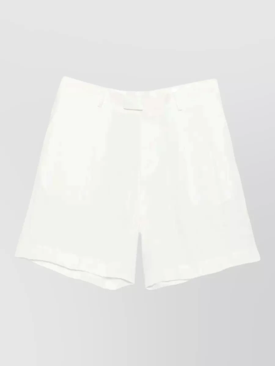 Lardini linen pleated bermuda shorts