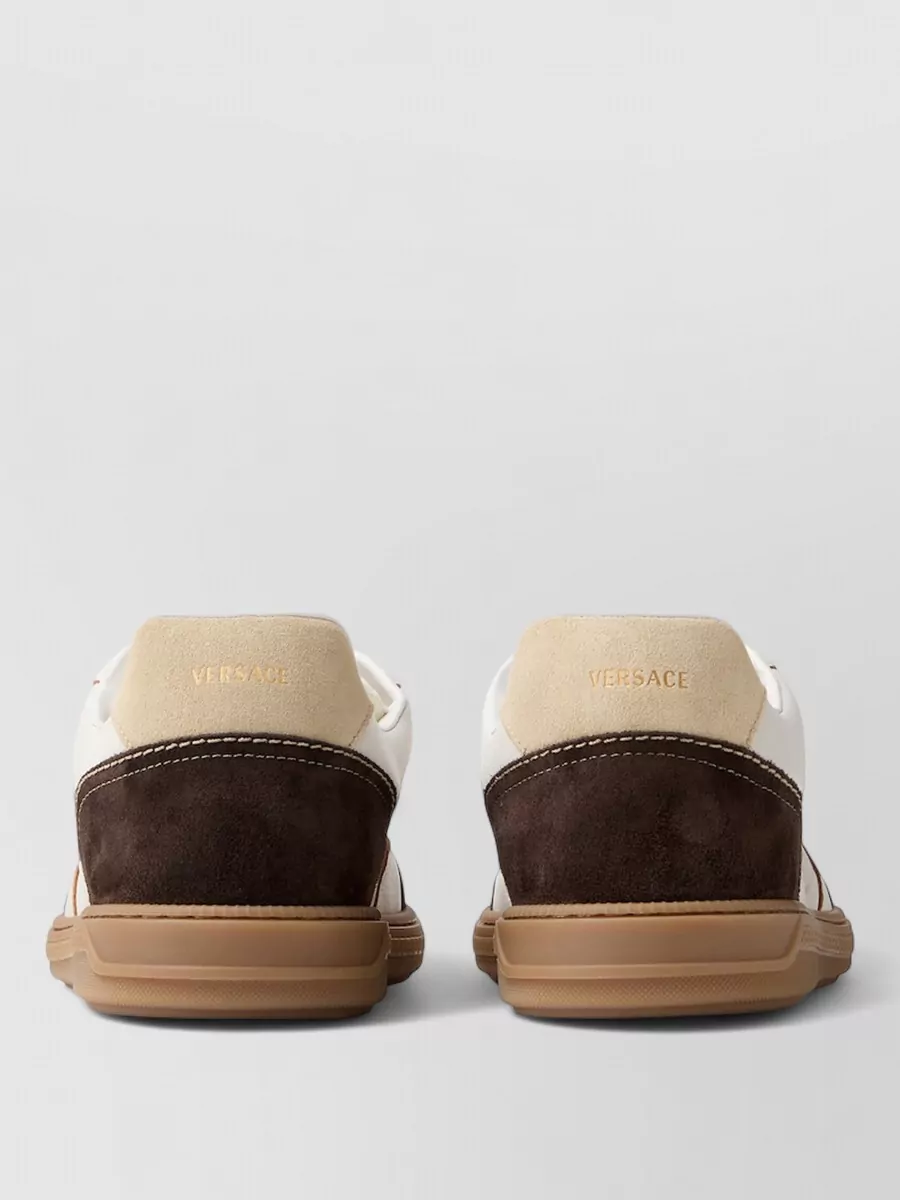 Versace Lambskin Leather Low-Top Sneakers
