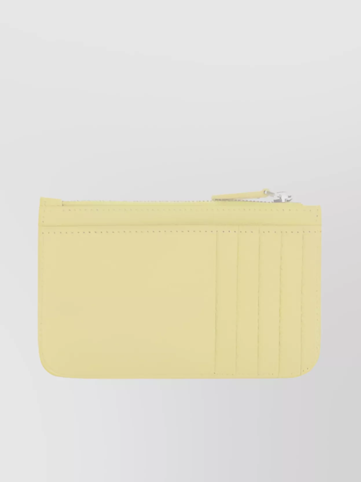 Balenciaga Leather Card Holder Front Print In Yellow