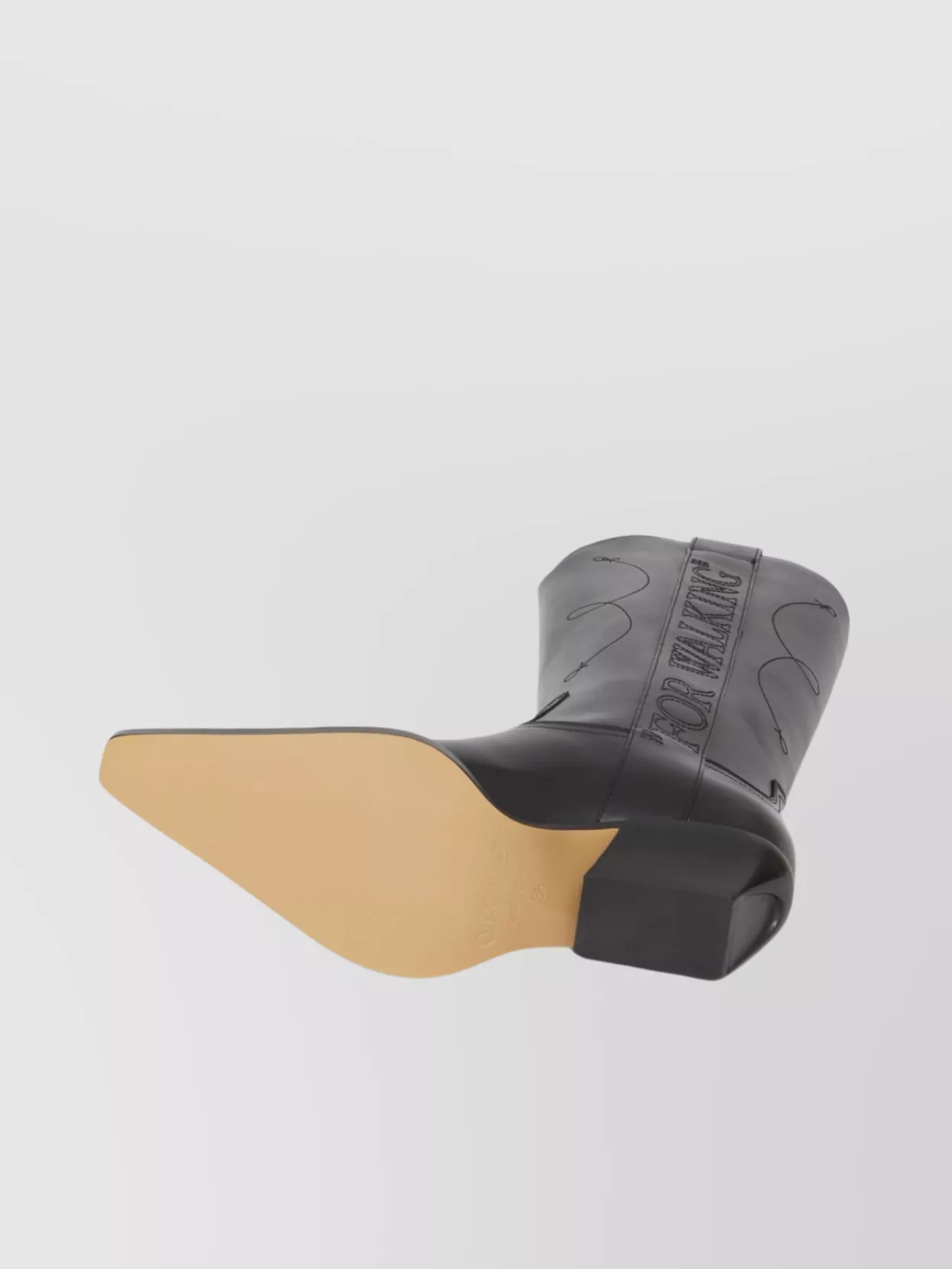 Off-White Texan Boots For High-Heeled Walking