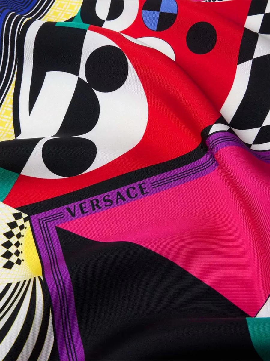 Versace Silk Pleated Mini Skirt