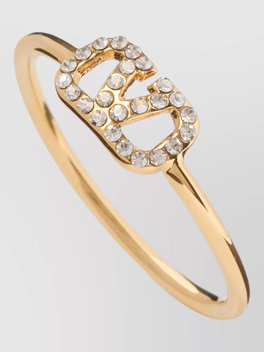Valentino Garavani Crystal-Embellished Ring