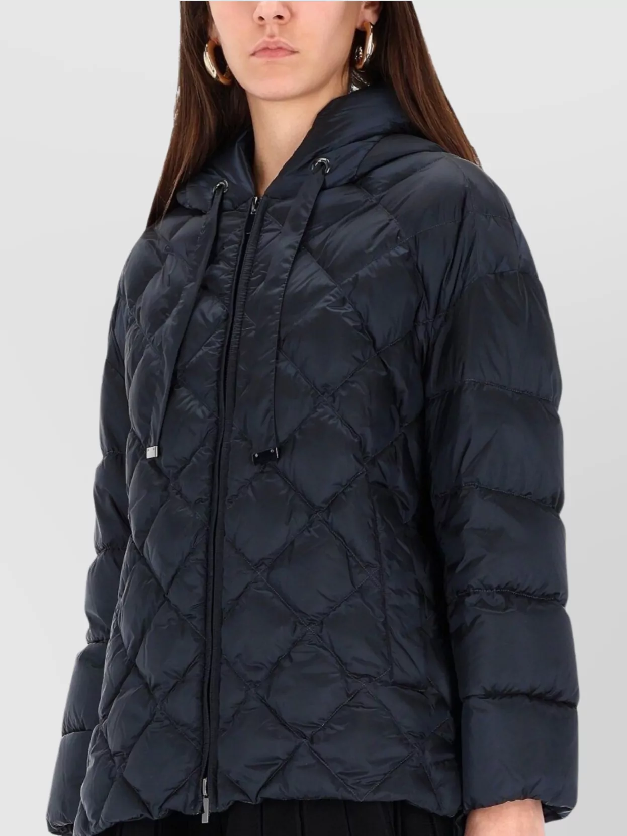 S Max Mara Hooded Quilted Long Sleeve Padded Jacket