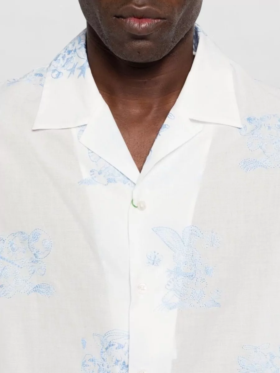 Kenzo Short Sleeves Floral Silk Nylon Shirt