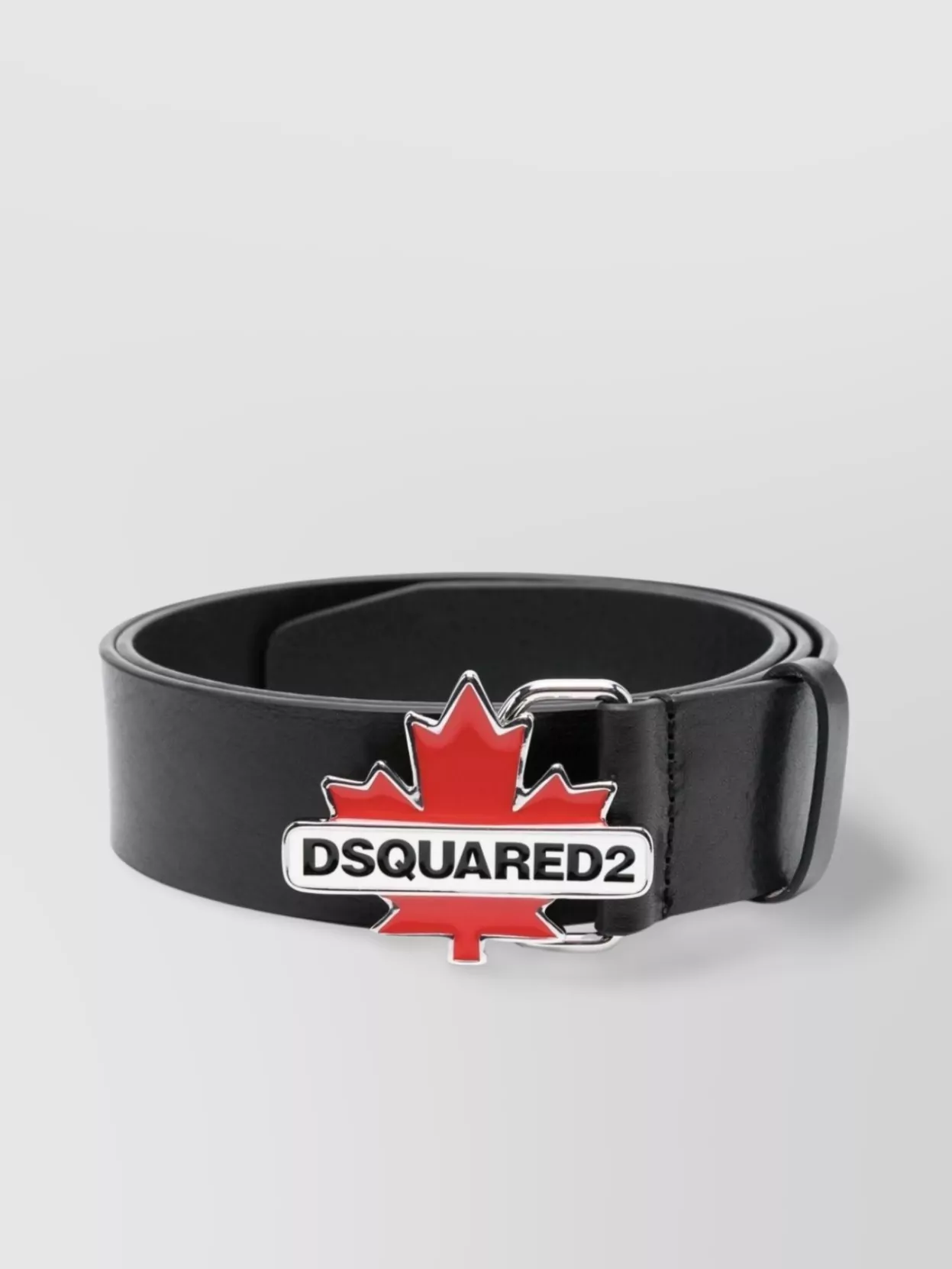 Dsquared2 Logo Leather Belt In Black