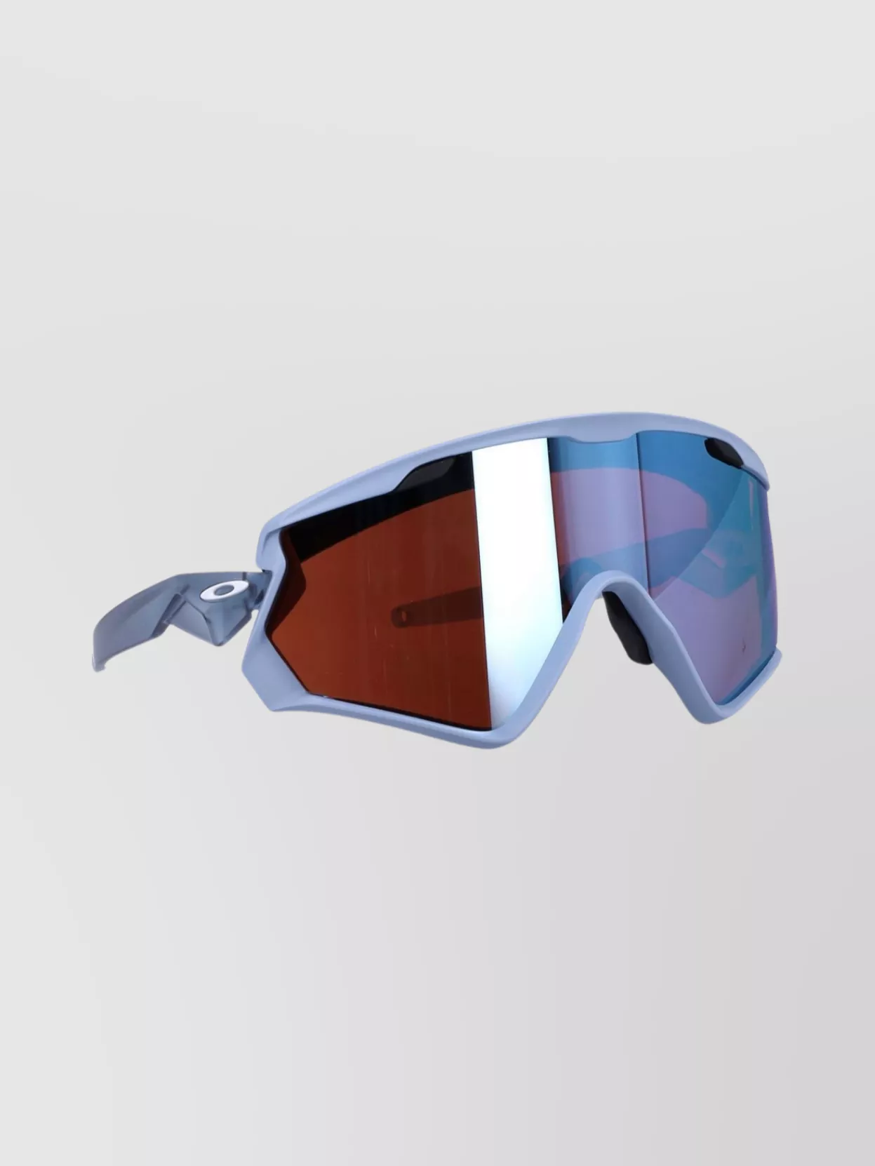 Oakley Cylindrical Lens Lightweight Wraparound Sunglasses In Blue