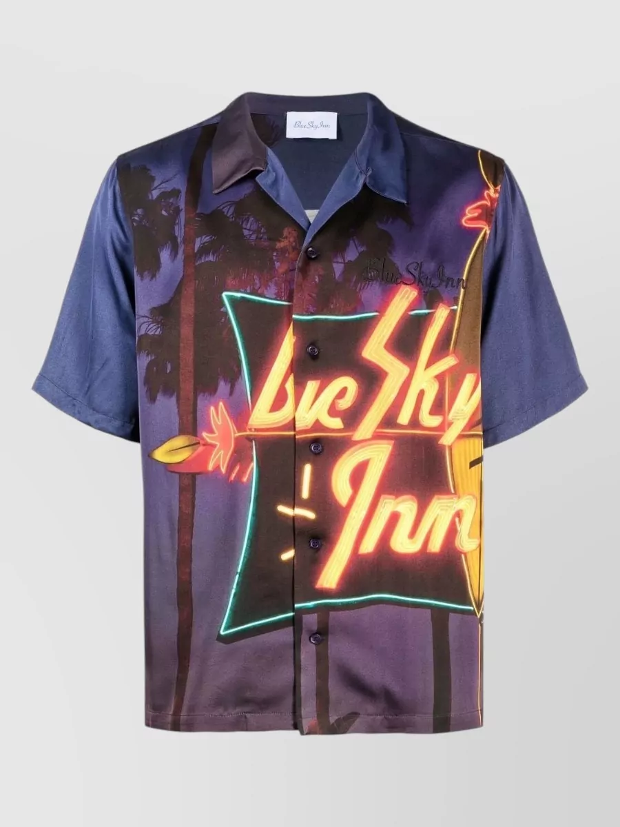 Blue Sky Inn Graphic Print Short-Sleeve Shirt
