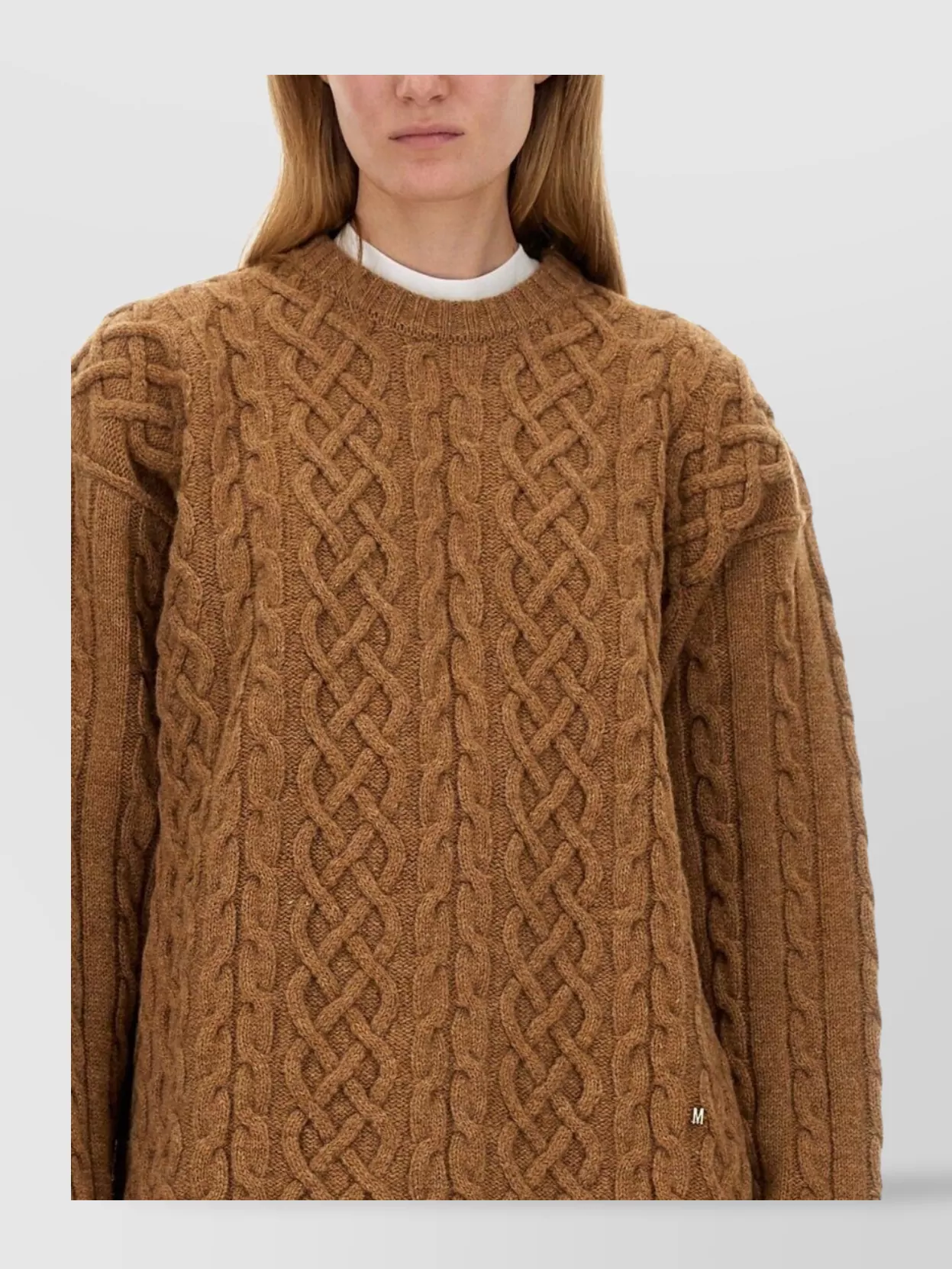 Moschino Oversized Cable Knit Longline Sweater