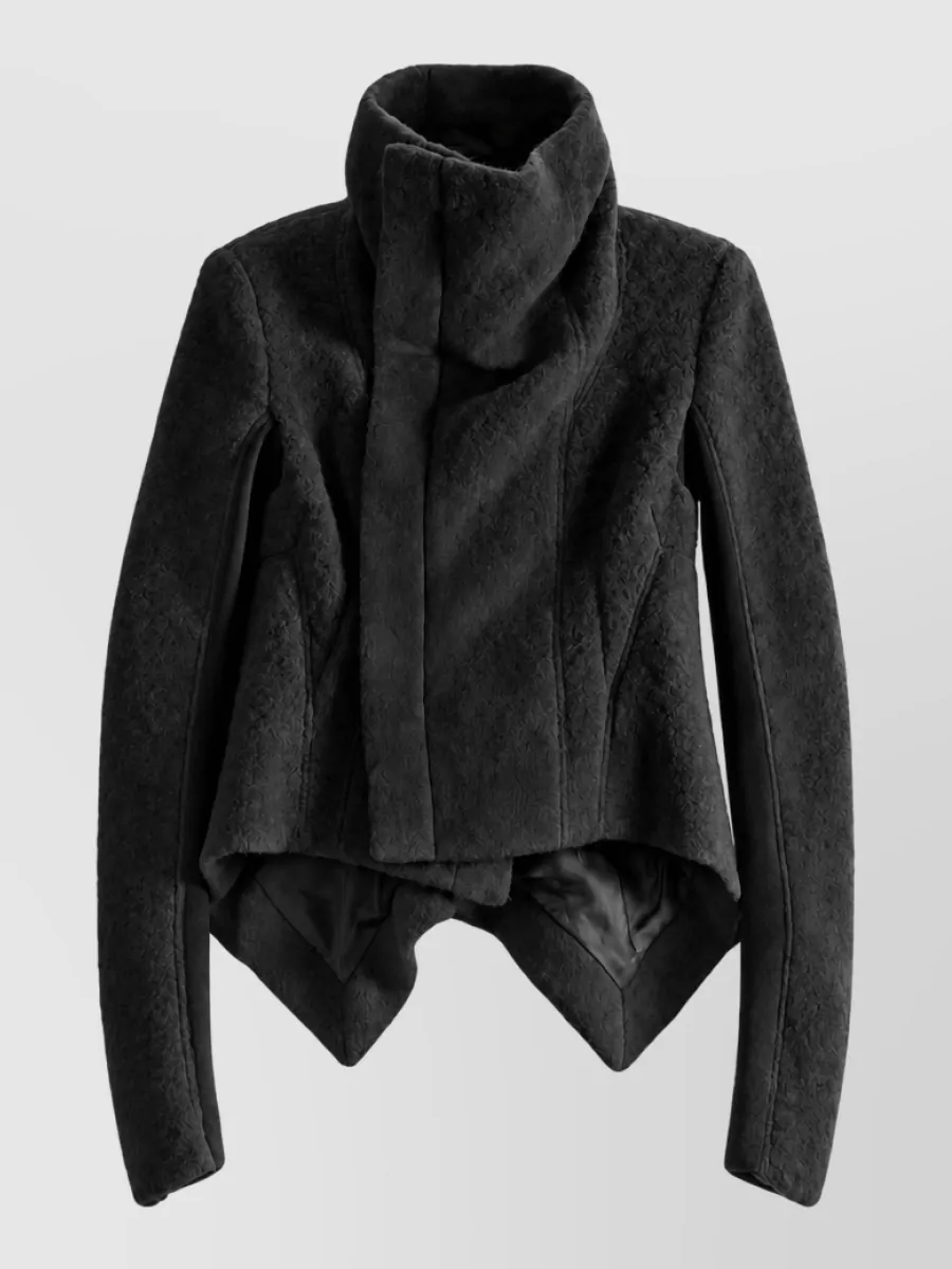 Rick Owens alpaca virgin wool buttoned coat
