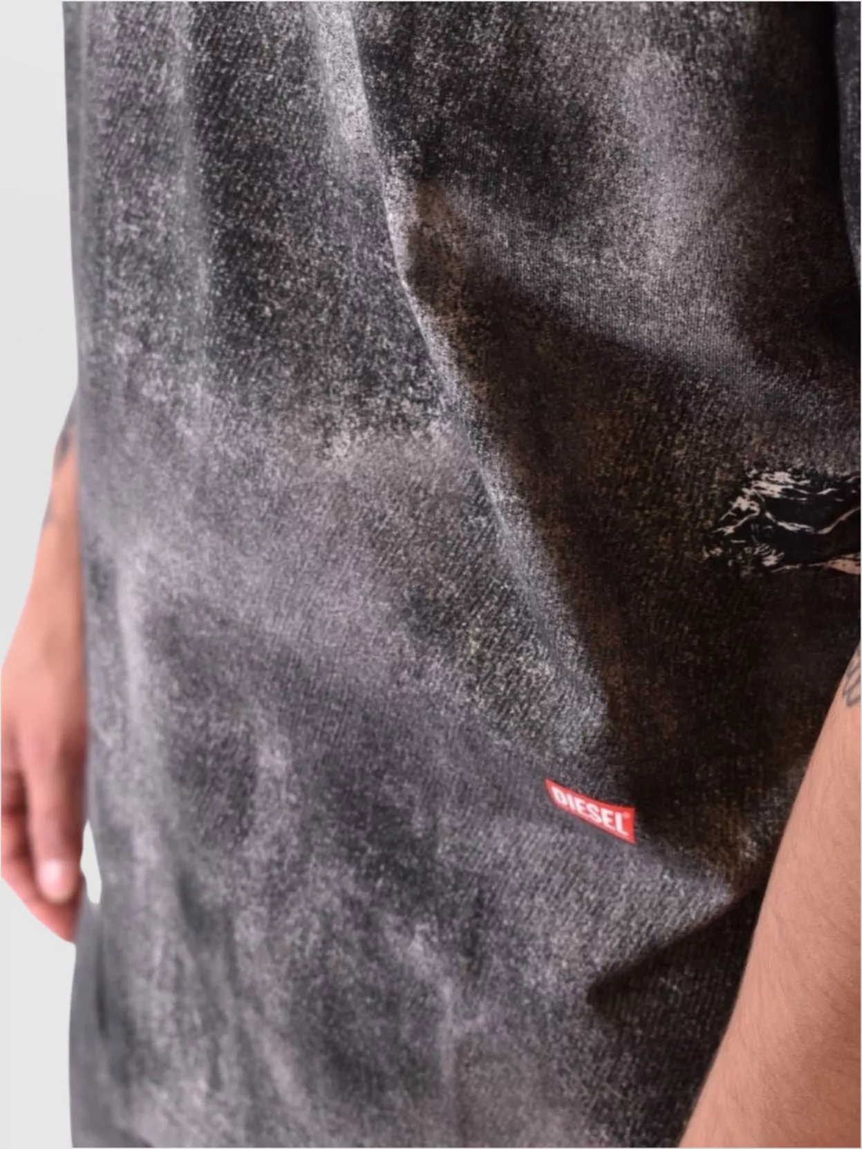 Diesel Crew Neck Distressed Short Sleeves