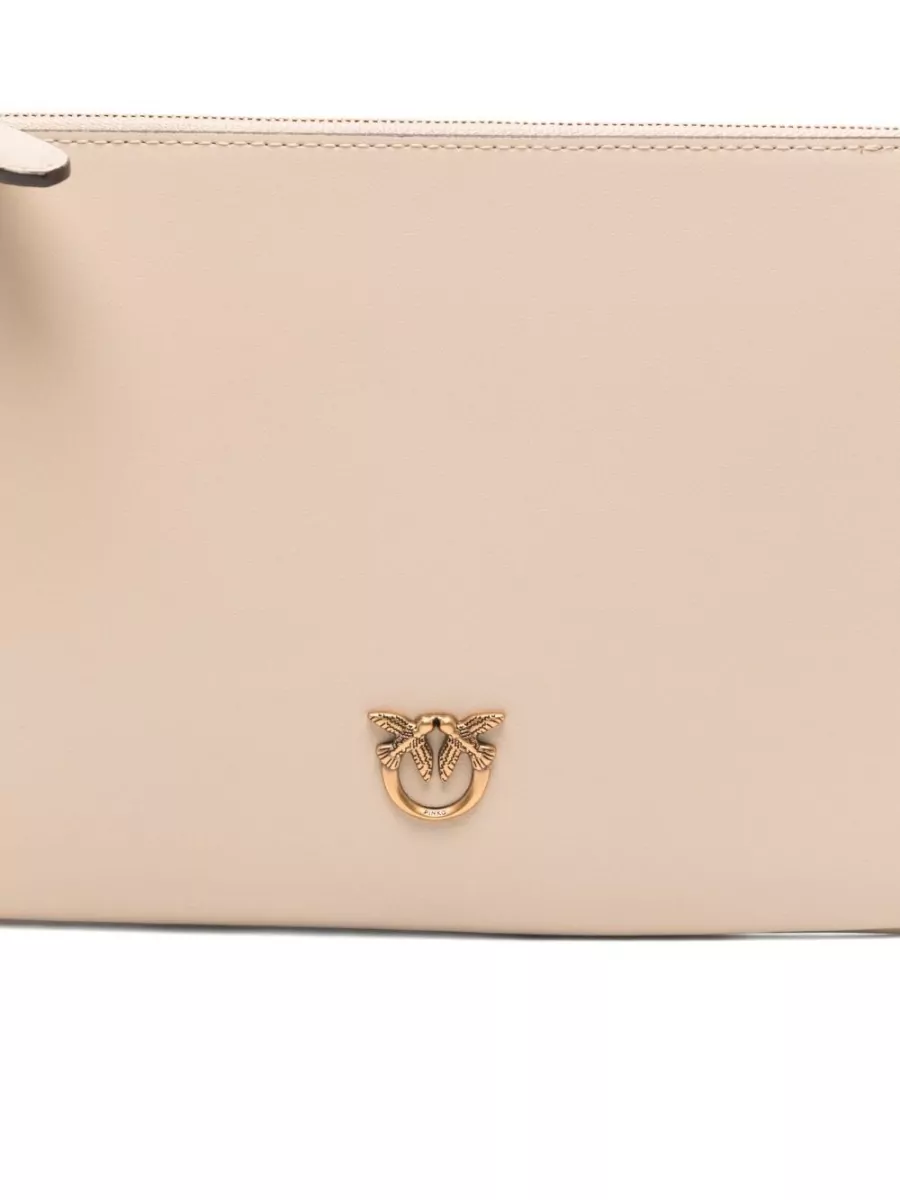 Pinko Silk Nylon Crossbody Bag Chain Strap