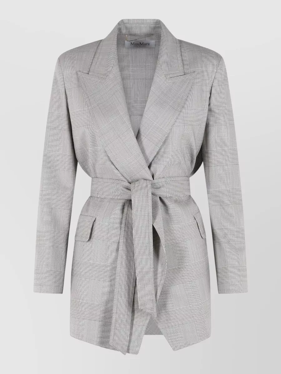 Max Mara wool prince of wales single-breasted suit jacket