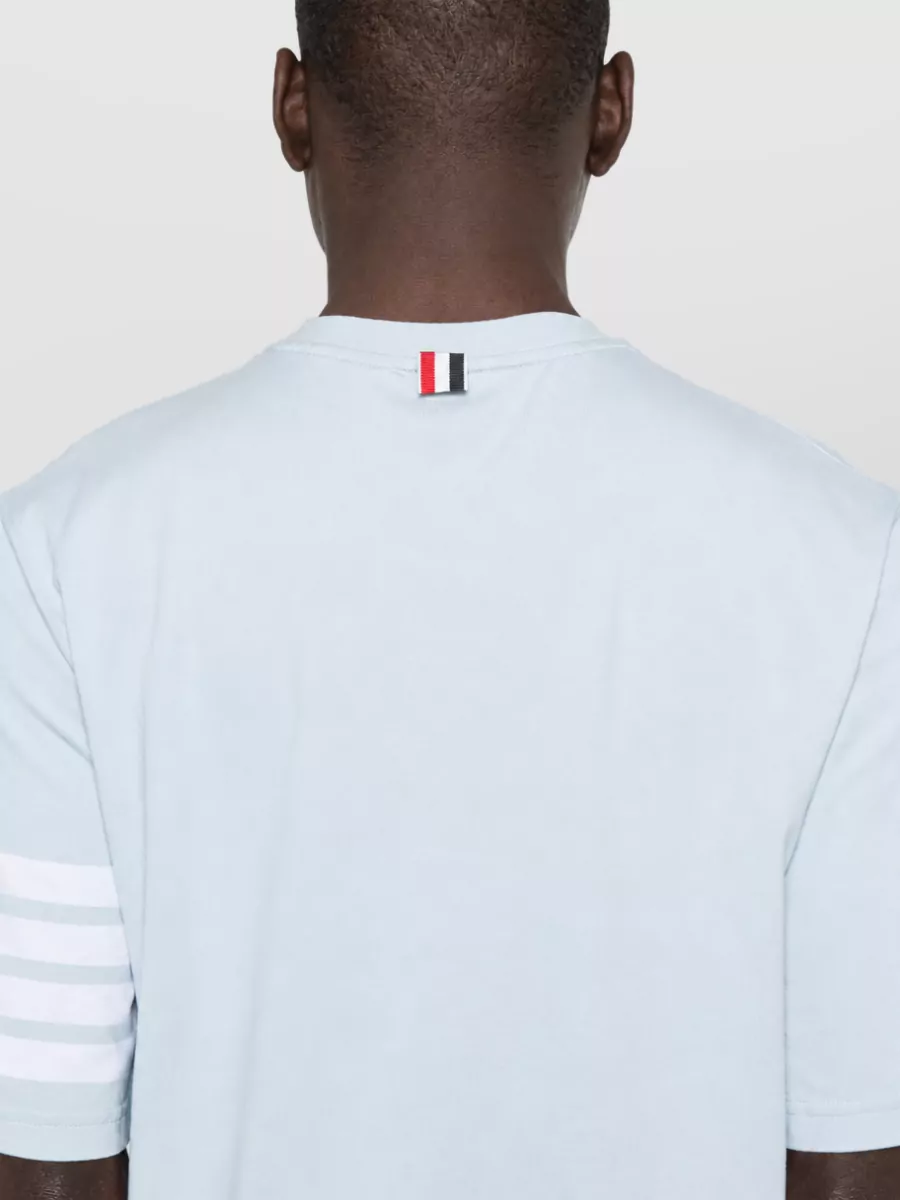 Thom Browne Striped Asymmetric Cotton T-Shirt