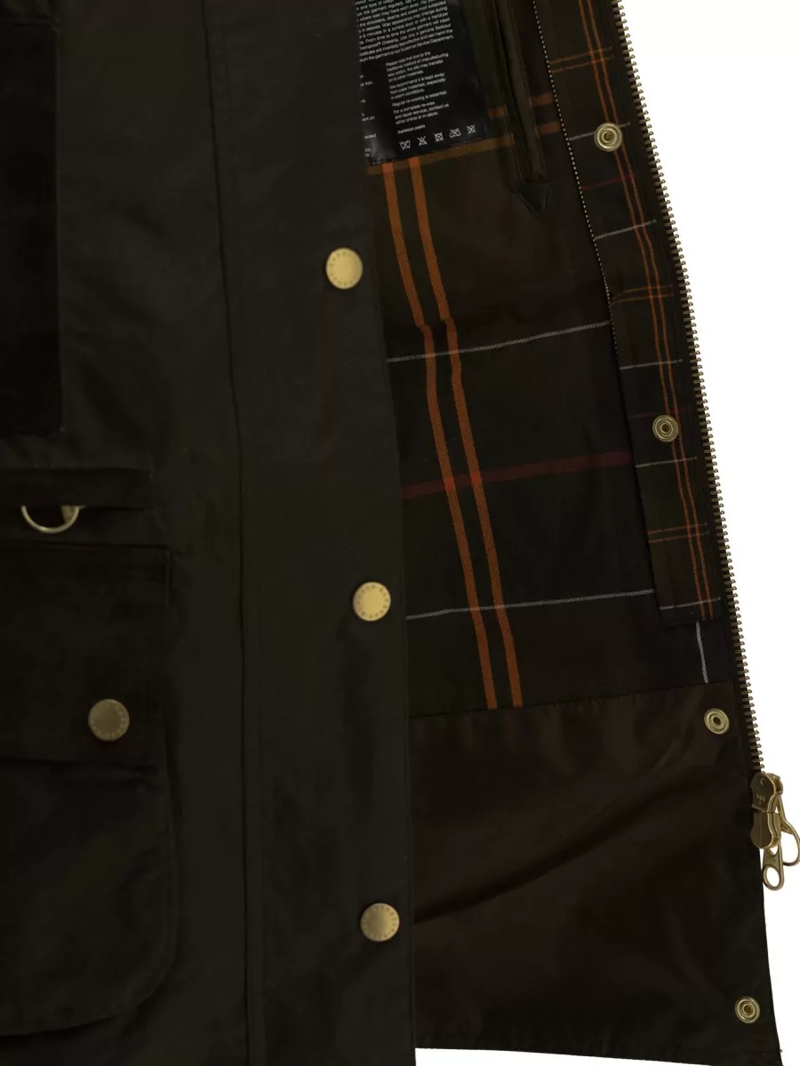 Barbour Waxed Cotton Single-Breasted Coat