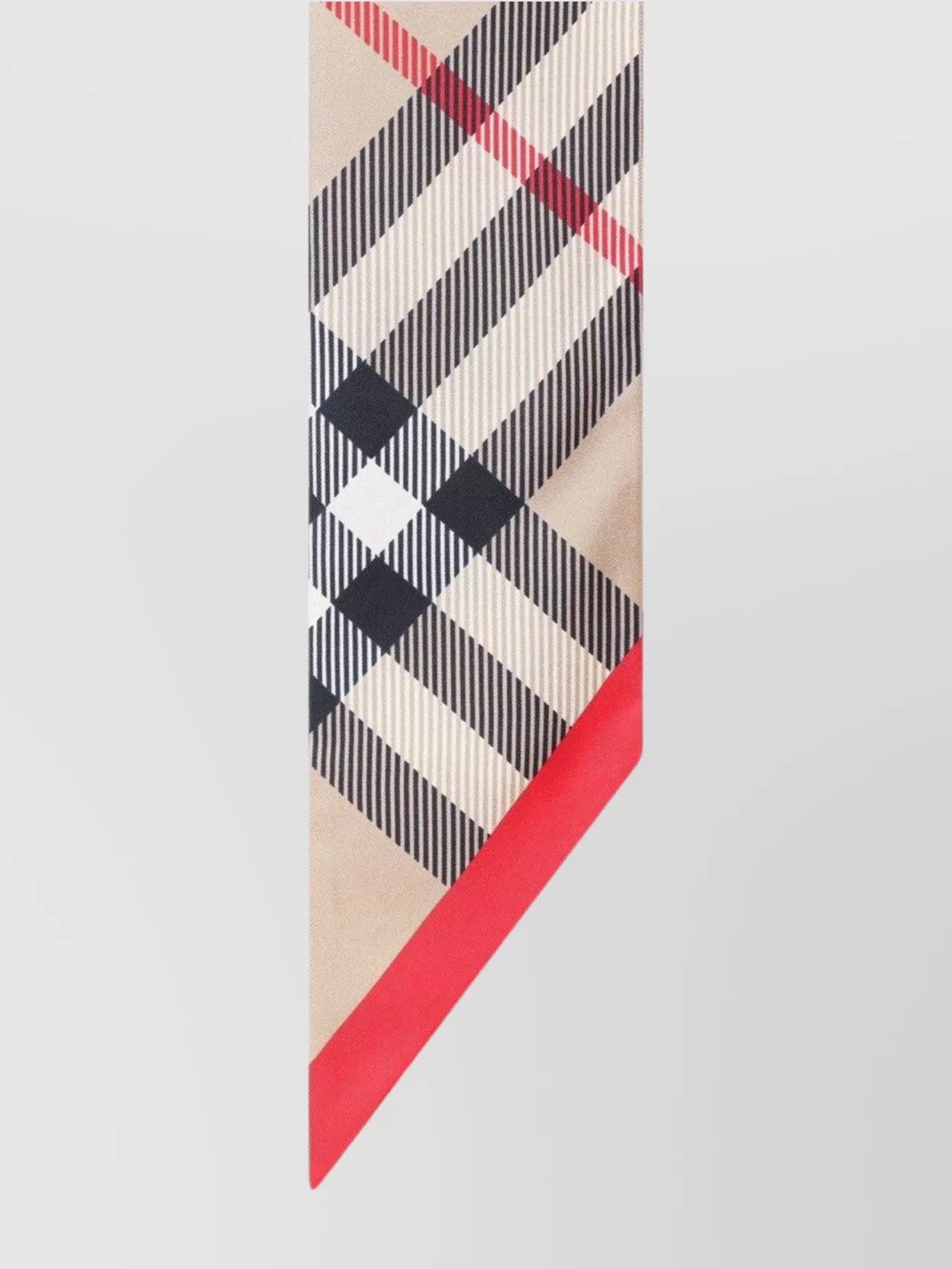 Burberry Long Lightweight Checked Silk Scarf In Neutral
