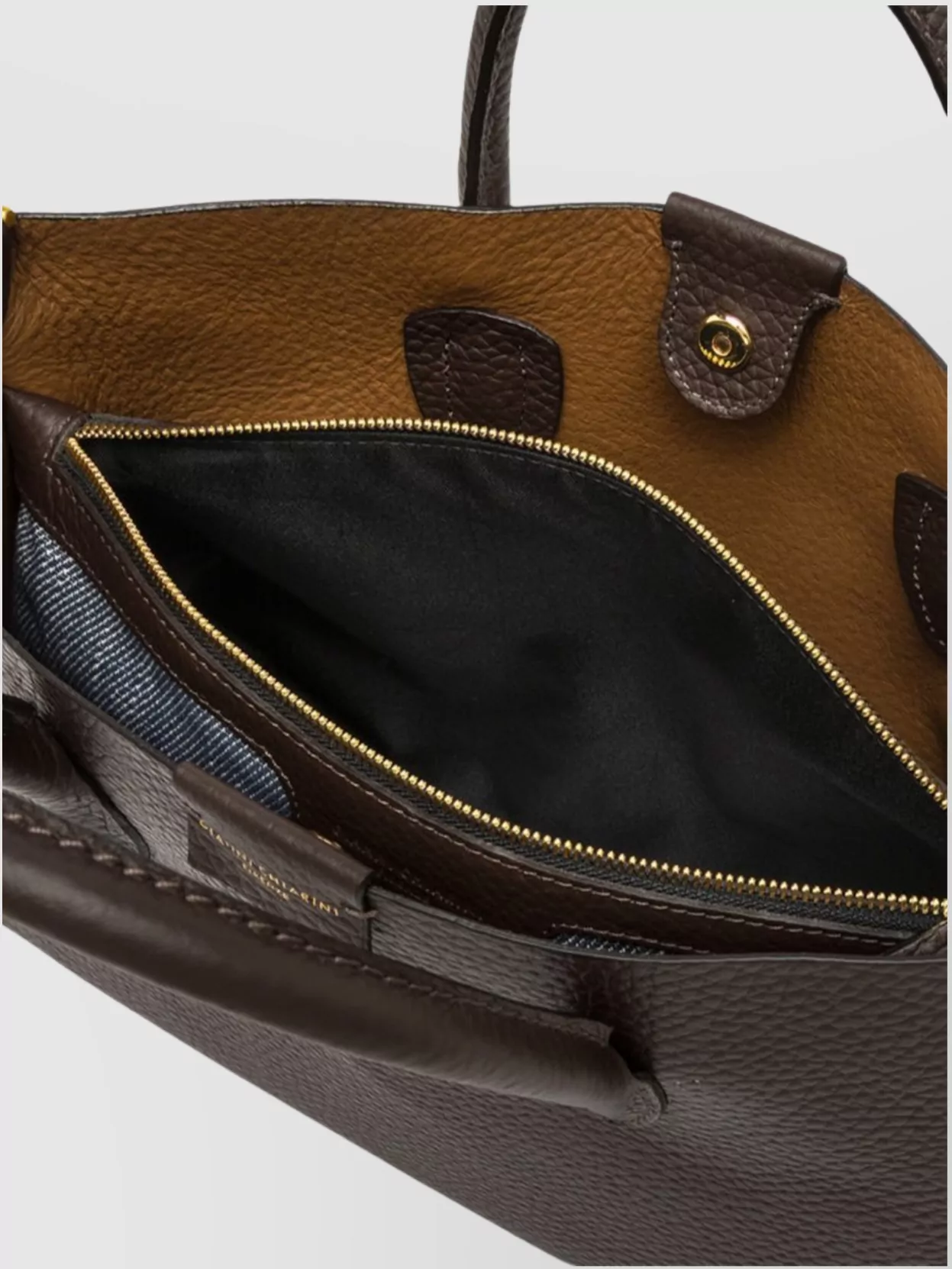 Gianni Chiarini Textured Leather Clutch Bag Top Handles