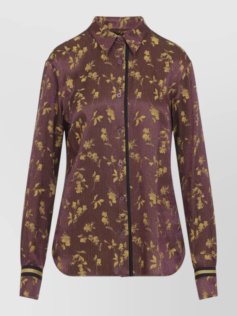 Dries Van Noten Floral-jacquard long-sleeve shirt