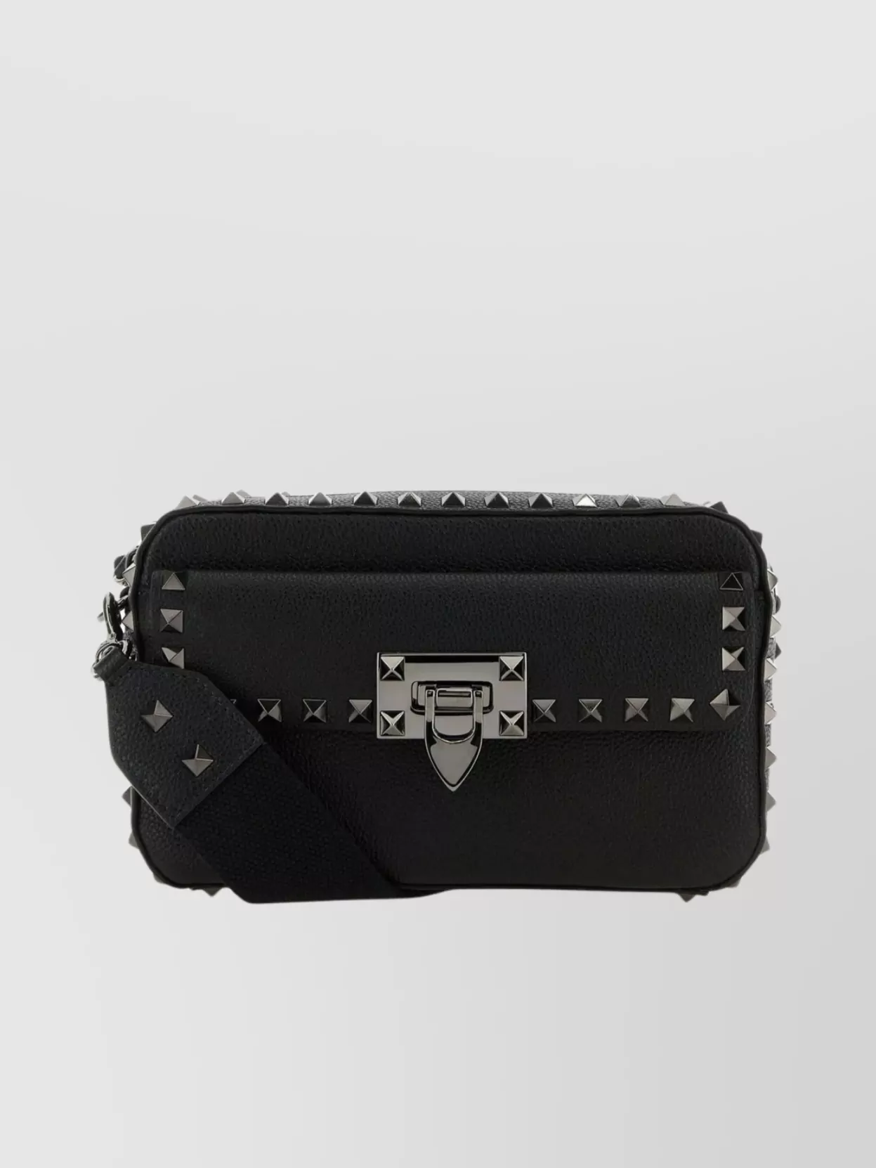 Shop Valentino Leather Rockstud Crossbody Bag