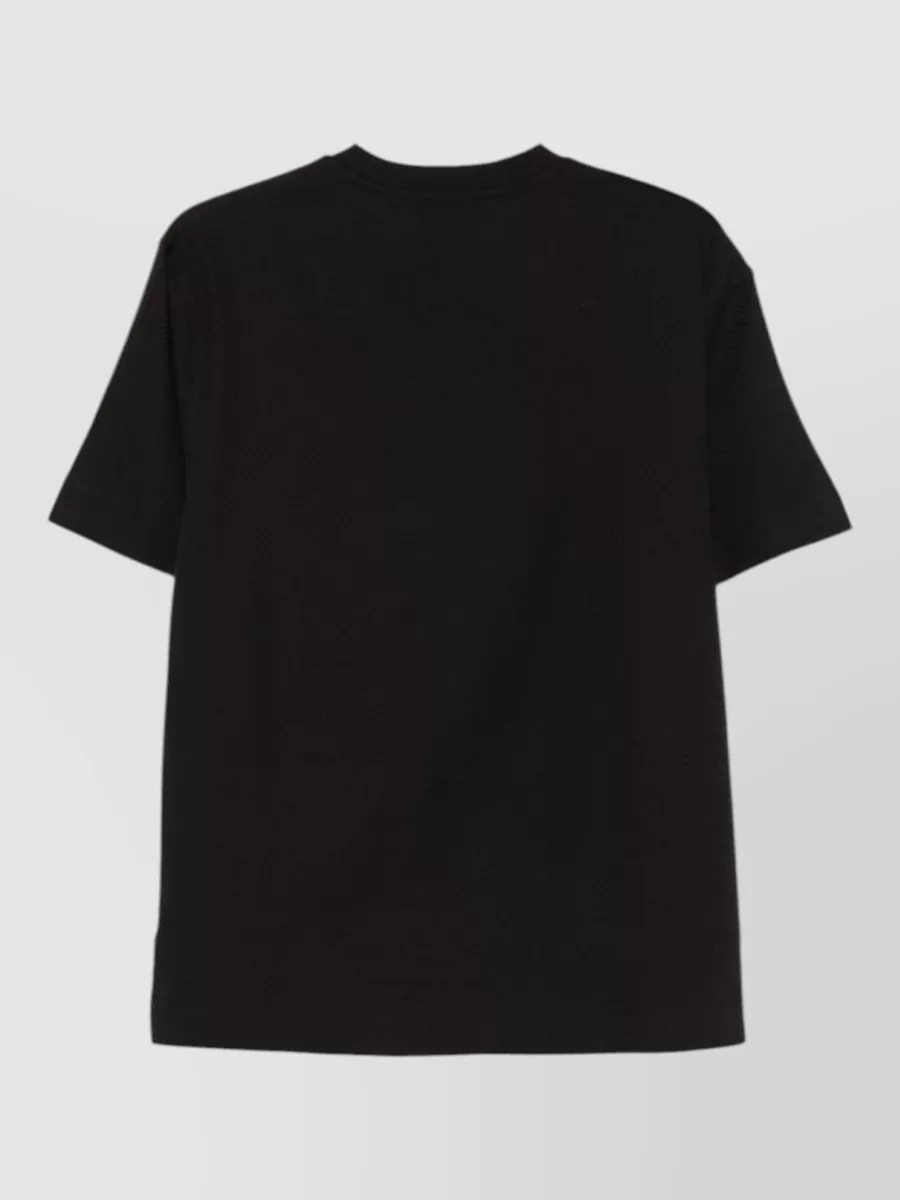 Emporio Armani Chevron-Knit Cotton T-Shirt