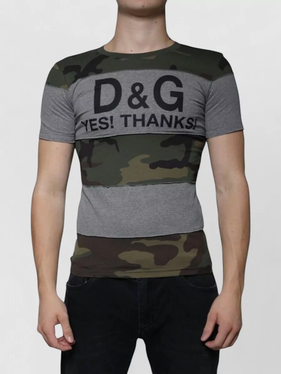Dolce&Gabbana cotton camouflage crew neck t-shirt