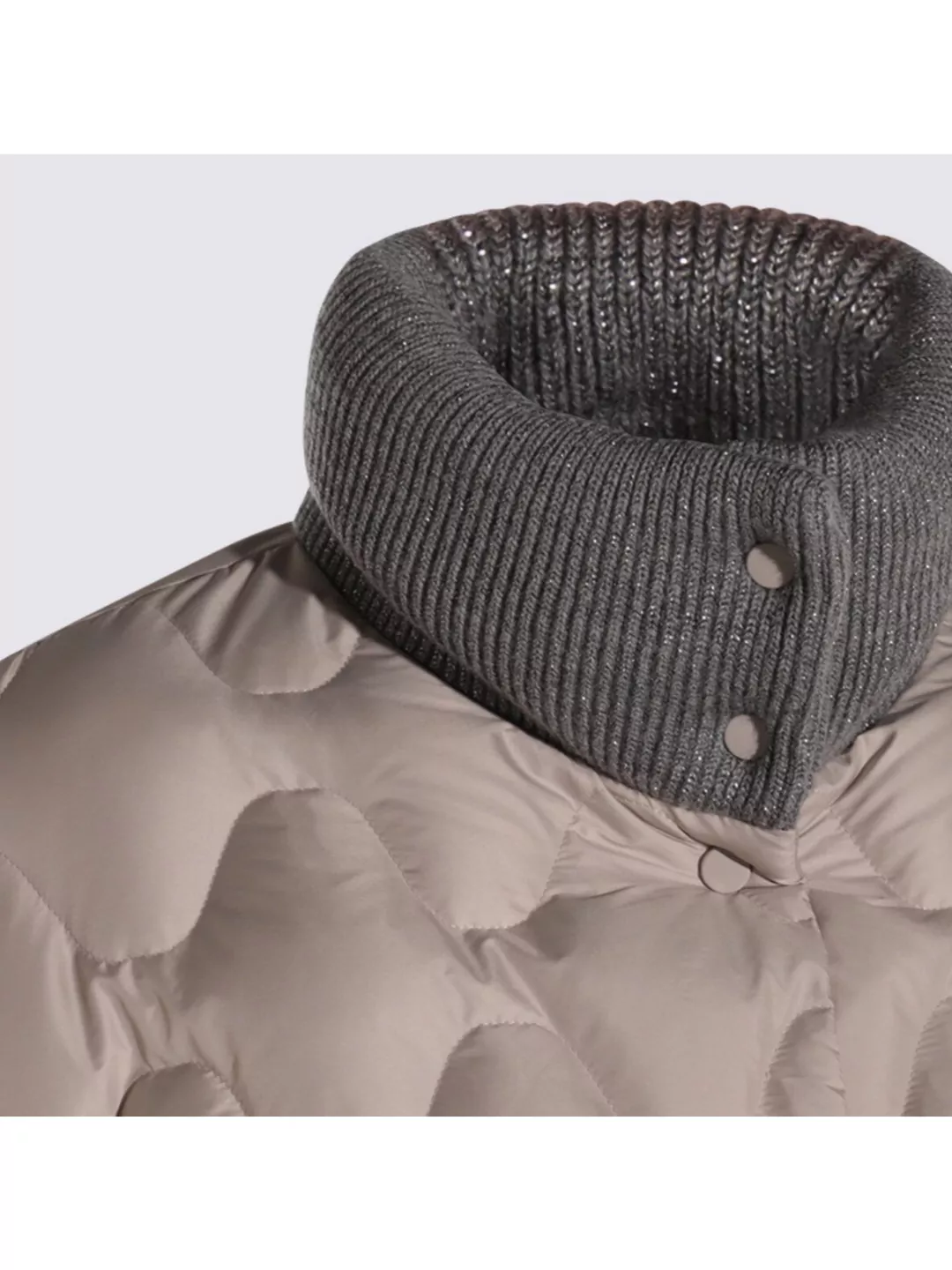 Fabiana Filippi Padded Jackets With Ribbed Cuffs And Collar In Pink