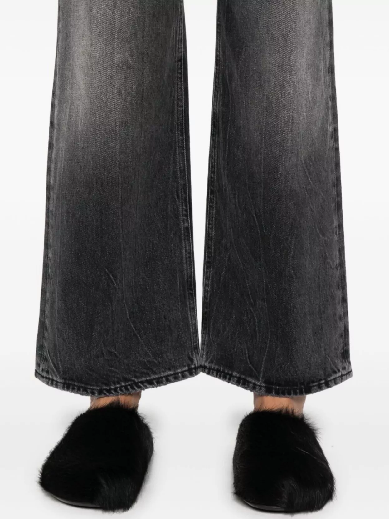 Haikure Wide Leg Faded Denim Trousers