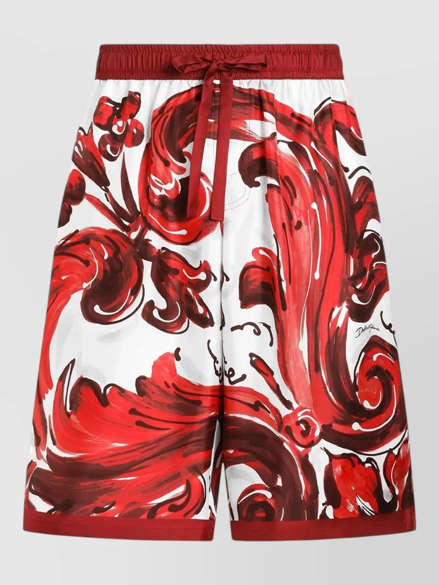 Dolce&Gabbana silk printed bermuda shorts