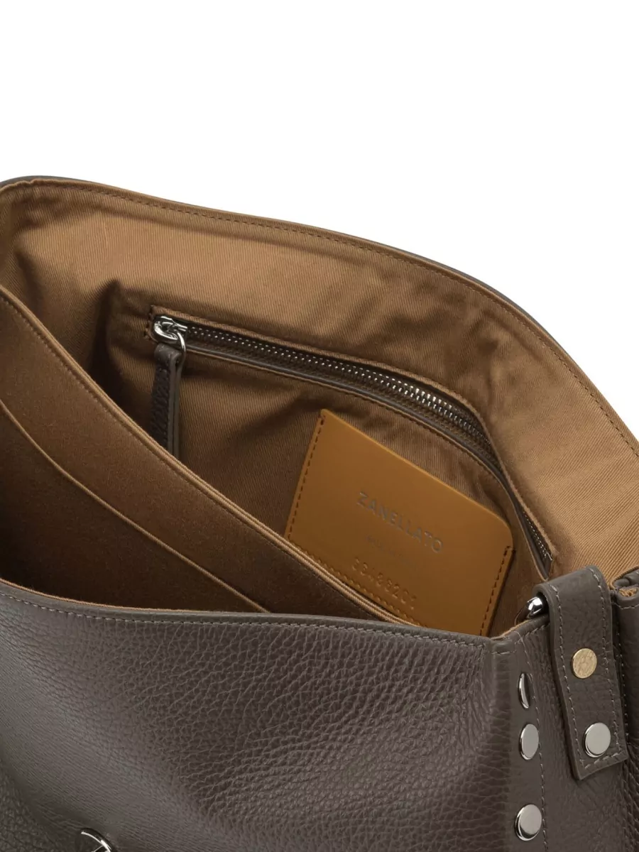 Zanellato Shoulder Bag Textured Finish Top Handle